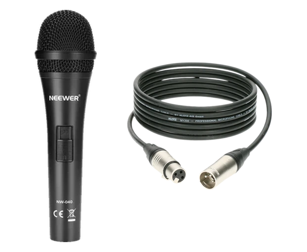 Micro filaire dynamique avec son câble XLR